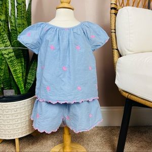 GAP bunny rabbit embroidered two piece set